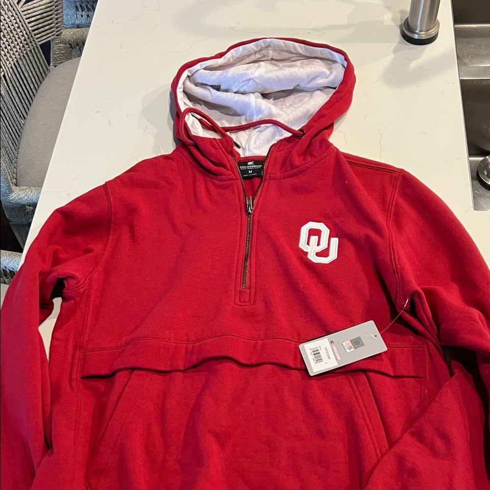 OU Red Half-Zip Men's Sweatshirt - medium